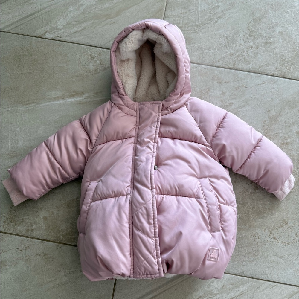 Pink Hooded Puffer Baby Toddler Jacket